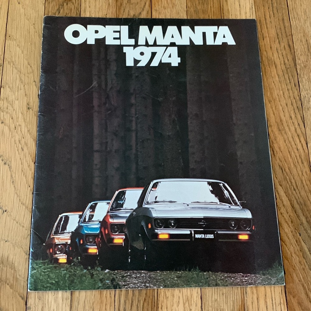 1974 Opel Manta Catalog Brochure Luxus Rallye Sport Wagon